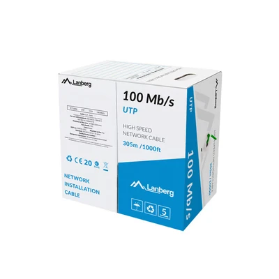Image de Lanberg LCU5 10CC 0305 G câble de réseau Vert 305 m U/UTP (UTP) Neuf