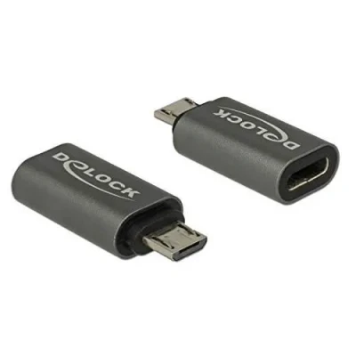 Image de DELOCK 65927 ADAPTATEUR USB 2.0 MICRO B TYPE C ANTHRACITE
