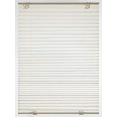 Image de GARDINIA Store Plissé Solo à Ventouses, Pliant Opaque, Kit de Montage Inclus, 2 Rails Commande en Aluminium, Crème, 80 x 130 cm (LxH)
