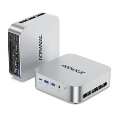 Image de ACEMAGIC M1 Mini PC AMD Ryzen 7 6800H (8C/16T, jusqu&#039;à 4,7 GHz), Ordinateur de Bureau 16Go DDR5 512Go M.2 SSD, Computer avec Écran Triple écran 4K/ WiFi 6/ BT 5.2/ W11 Pro/VESA