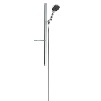 Image de hansgrohe Rainfinity Ensemble de douche 130 3 jet EcoSmart avec barre 90 cm et porte savon, chromé, 27672000