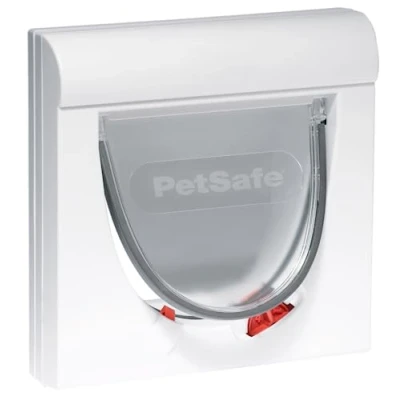 Image de PetSafe Chatière Magnétique pour Chat Classique Staywell Verrouillage à 4 Positions avec Tunnel d&#039;extension Fixe, Résistante et Facile Installer Blanc, Taille Unique