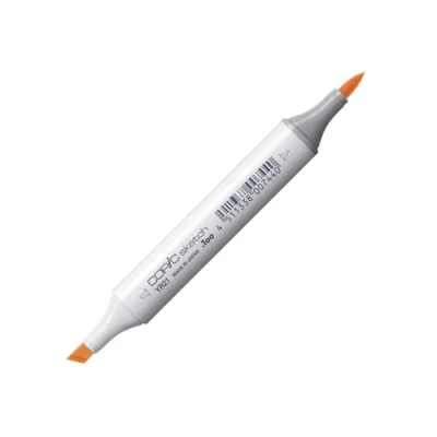 Image de COPIC Sketch YR21, Cream, Twin Marker avec Une Pointe de Largeur Moyenne et Pinceau