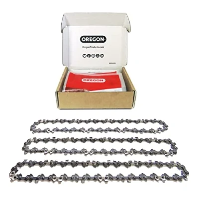 Image de Oregon Lot de 3 chaînes tronçonneuse M72 SpeedCut pour barre 45,7 cm Pas 0,325 cm, calibre 0,050 72 maillons d&#039;entraînement, remplacement à faible retour (95TXL072G)