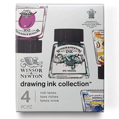 Image de Winsor &amp; Newton Collection Encre à Dessiner X4 Ton Riche