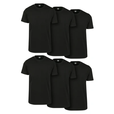Image de Urban Classics 6 PACK Tshirt basique, Homme, Taille: Small, Black