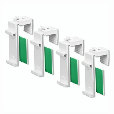 Image de Support de Serrage pour Store Enrouleur Duo, Enrouleur, Mini sans perçage, réglable 1,5 à 2 cm, Paires, y Compris Patins adhésifs