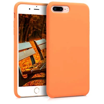 Image de kwmobile Housse Compatible avec Apple iPhone 7 Plus/iPhone 8 Plus Coque de téléphone Protection Souple en TPU Silicone Orange fruitée
