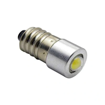 Image de Ruiandsion 1 Ampoule LED E10 CC 318 V W 6000 K Blanc 200 LM COB pour Lampe de Poche, Terre négative