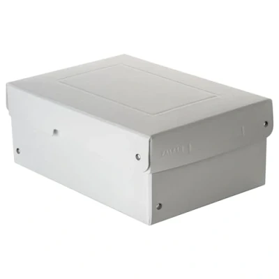 Image de Falken Réf. 22002200000F PureBox PRO 1 boîte de rangement avec couvercle emballage cadeau sans plastique Format A5 hauteur 100 mm poignée découpée entourée d&#039;un ruban Blanc