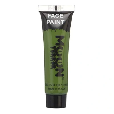 Image de Moon Terror Halloween Peinture pour le visage corps maquillage SFX, à effets spéciaux, vert zombie, 12 ml