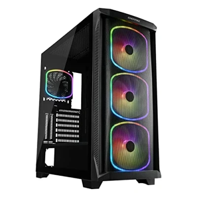 Image de ENERMAX StarryKnight SK30 boitier PC Gaming E ATX, Caoutchouc, NOIR
