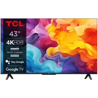 Image de TCL TV 43V6B 4K HDR 43’’ avec Google et système sonore Dolby Audio, Compatible l’Assistant Alexa