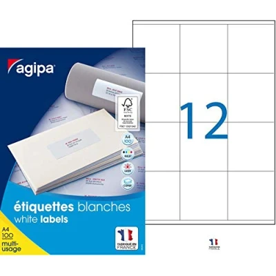 Image de Apli 102167 Boîte de 1200 Etiquettes multi usage A4 70 x mm