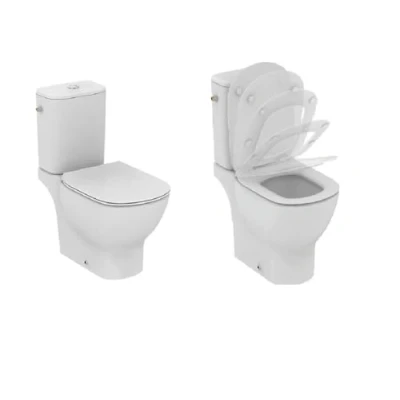Image de Pack WC sur pied Tesi Aquablade Ideal Standard Sortie horizontale Abattant ultrafin Réf T033601