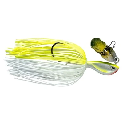 Image de Rapala Leurre de Pêche Rap V Perch Bladed Jig Construction Sans Plomb (Bismuth), Eau Douce Coulant, Profondeur Nage Variable, 8cm / 21g, Fabriqué en Estonie Silver Fluorescent Chartreuse