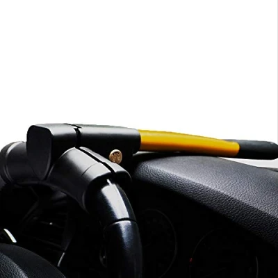 Image de XJ sécurité Universelle antivol, véhicule Utilitaire Lourd, Blocage de Volant antivol du Volant, Verrouillage véhicule, avec 2 clés Jaune