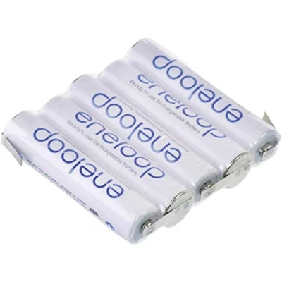 Image de Accus à cosses Z AAA (R03) NiMH 6V 800 mAh Sanyo Eneloop Lot de 5