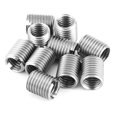 Image de Lot de 10 écrous Filetés Réparation pour M8 X 1,25 Femelle et M10 Mâle Outil D&#039;extension Filetage en Acier Inoxydable