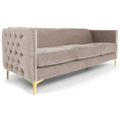 Image de Menzzo Joshua Canapés, Metal,Tissu, Taupe, Unique