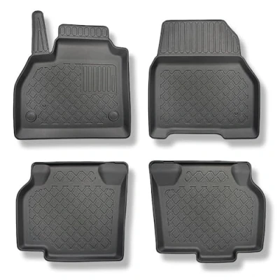 Image de Mossa Tapis de Sol en TPE adapté pour Renault Kangoo II Combispace (2008 04.2021) Voiture Noir G