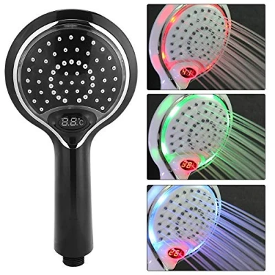 Image de Pommeau de douche led,3 couleurs changent à eau, pomme economie d&#039;eau avec affichage numérique du capteur température, pulvérisateur contrôle température
