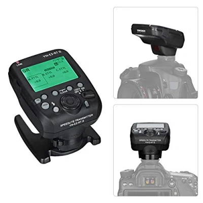 Image de YONYNUO YN E3 RT II on Camera Flash Speedlite Émetteur Déclencheur sans Fil Compatible pour ST / 600EX RT/YN YN968EX YN600EX RTII YN686EX YNE3 RX + Chiffon en Andoer