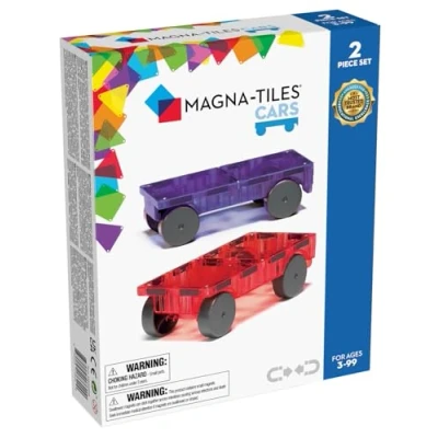 Image de Magna tiles set d&#039;extension voitures rouge violet 2pcs