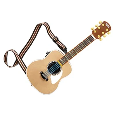 Image de Little Tikes My Real Jam Guitare acoustique Jouet avec 1 sangle &amp; étui 4 modes de jeu, contrôle du volume, connexion Bluetooth Encourage les jeux imaginatifs créatifs 3 ans +