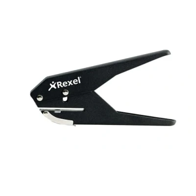 Image de Rexel Perforateur en métal 1 trou 6 mm Capacité 20 x 80 g/m² Noir