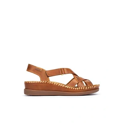Image de Pikolinos Sandales à semelles compensées en Cuir CADAQUES pour Femme Color BRANDY