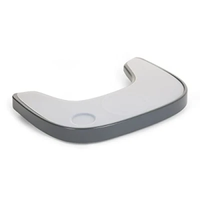 Image de CHILDHOME, Tablette pour Chaise Haute Evolu 2, Ajustable en Profondeur, Facile d&#039;installation, Avec Napperon Silicone, Antidérapant, à nettoyer, Couleur Anthracite