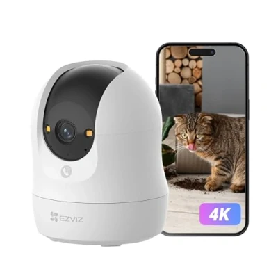 Image de EZVIZ 4K Caméra Surveillance WiFi Intérieure 360 , Camera Bébé avec 2.4/5Ghz, Détection Humain/Animaux/Bruit, Vision Nocturne Couleur Véritable WDR, Suivi Auto, C6N G1