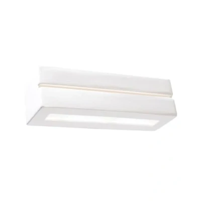Image de SOLLUX lighting Vega Line Applique murale en céramique Design Moderne Très Polyvalent Ampoule E27 Remplaçable, 1 x 60 W Blanc, 32,5 9,5 cm