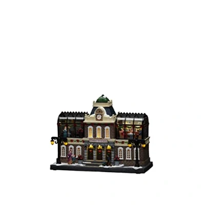 Image de Konstsmide 4259 000 Décoration de Noël LED Scène avec Musique, Fonctionne à Piles ou USB, intérieur, câble Noir, polyrésine PVC, Résine, Multicore, Union Station