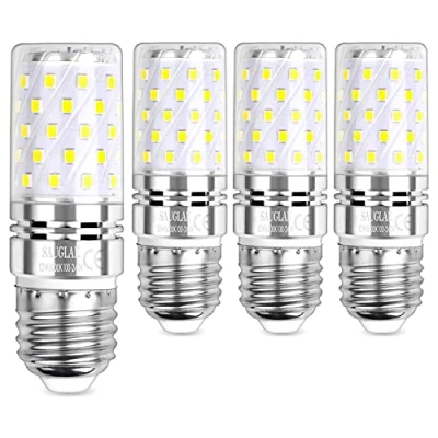 Image de SAUGLAE LED Ampoule à Maïs 12W, 100W Équivalent Ampoules Incandescence, E27 Edison Vis, 6000K Blanc Froid, 1450LM, Pack of 4