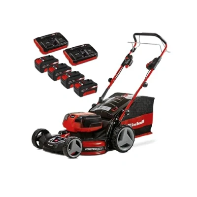 Image de Einhell Professional Tondeuse à gazon sans fil GP cm 36/47 S HW Li Power X Change (36V, 47 largeur de coupe, autotractée, moteur charbon) Livré avec 4 Batteries 4,0Ah et 2 Chargeurs Doubles
