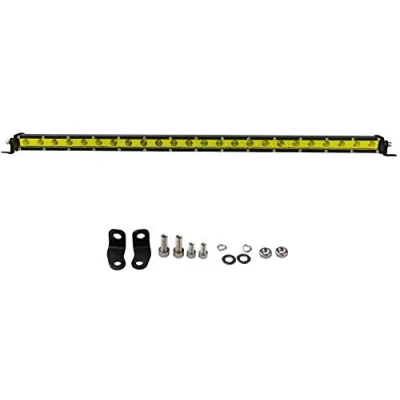 Image de Willpower Barre LED 63cm 120W Ambre Jaune Une Rangée Phare de Travail 12V 24V Faisceau Combo Feux Antibrouillard Etanche 6000K Lumineuse Voiture 4x4 Bateau Camion Tracteur Offroad SUV