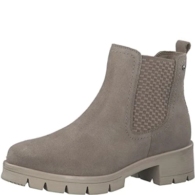 Image de Tamaris Femme 8 85412 29 Bottine, Suédine Taupe, 41 EU Large