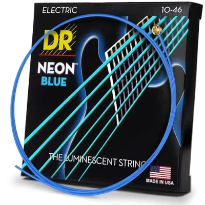 Image de DR Strings Hi Def Bleu Fluo Électrique Moyen