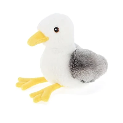 Image de Keel Toys KEELECO Peluche 100% recyclée Jouet écologique pour Enfant Mouette 25cm SE2094, Gris