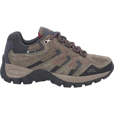 Image de HI TEC Torca LOW WP Womens Chaussures de marche, Femme, Taille: 37, Dark taupe/charcoal/boysenberry Imitation cuir/textile