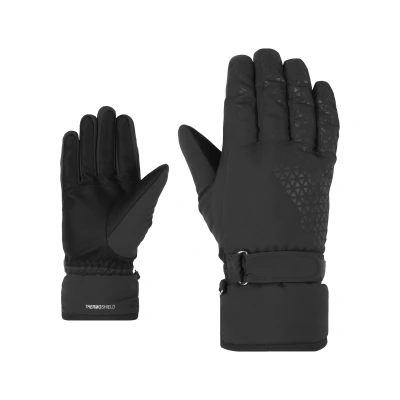 Image de Ziener KISAR Gants de Ski/Sports d&#039;hiver pour Femme Imperméables sans PFC Noir 7