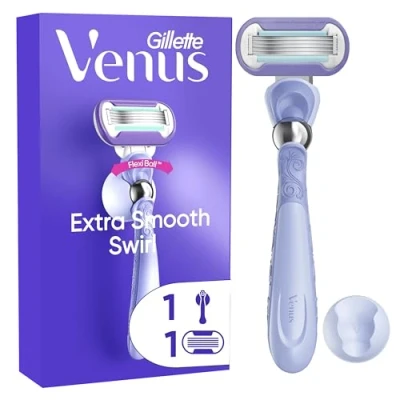Image de Gillette Venus Rasoir Pour Femme Extra Smooth Swirl, Recharge A 5 Lames Et Manche Réutilisable, Pivotant, Conçu Glisser Dans Tous Les Courbes Du Corps, Rasage Doux Même Des Zones Difficiles