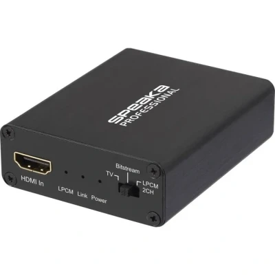 Image de SpeaKa Professional audio Extracteur SP AE H TC 04v2 [HDMI HDMI, Toslink, Jack, Cinch RCA] 3840 x 2160 pixels