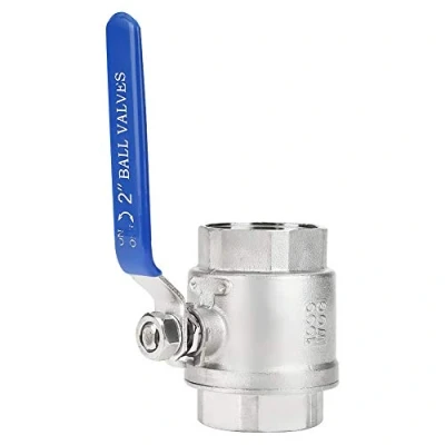 Image de Robinet à Boisseau Sphérique en Acier Inoxydable 304 avec Poignée Levier Plate Filetage 2&quot; DN50 Vanne Bille d&#039;arrêt Passage Intégral