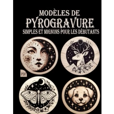 Image de Modèles de pyrogravure: Designs simples et mignons pour les débutants,pour tracer l&#039;art la pyrographie