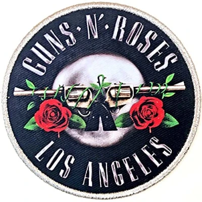 Image de Guns N&#039; Roses Écusson brodé Los Angeles argenté à coudre sur vêtements pour homme