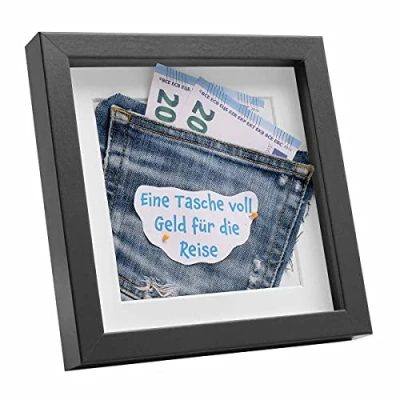 Image de PHOTOLINI Cadre Photo 3D à remplir 20 x cm Noir, boîte Profond avec Passe Partout, pour Objets jusqu&#039;à 1,5 cm, Bois MDF, Verre Les Loisirs créatifs &amp; comme Cadeau