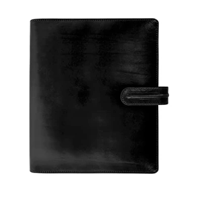 Image de Exacompta 82191E Organiseur Exatime 21 Napoli Cuir pleine fleur 19 x 23 cm Semainier 16 mois Septembre 2023 à décembre 2024 Coloris noir